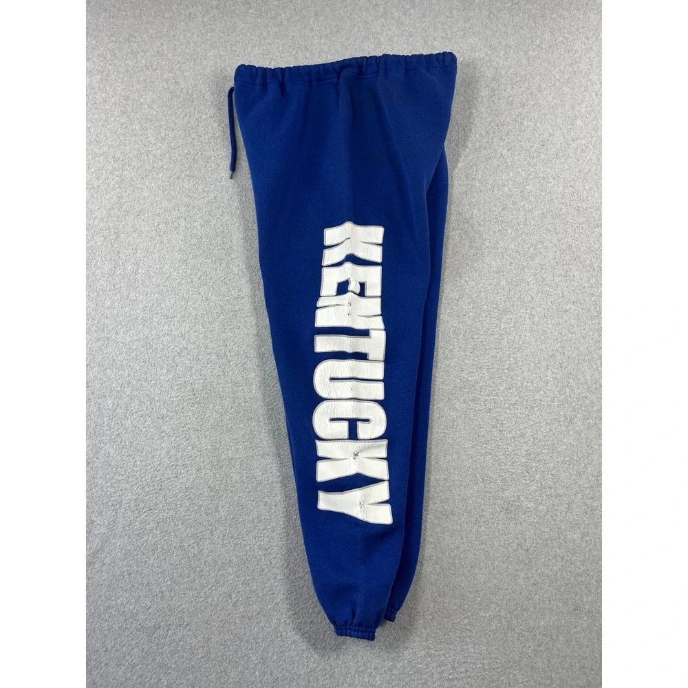 Vintage Kentucky Wildcats Sweatpants Mens XL Blue 90s Vertical Print Made USA